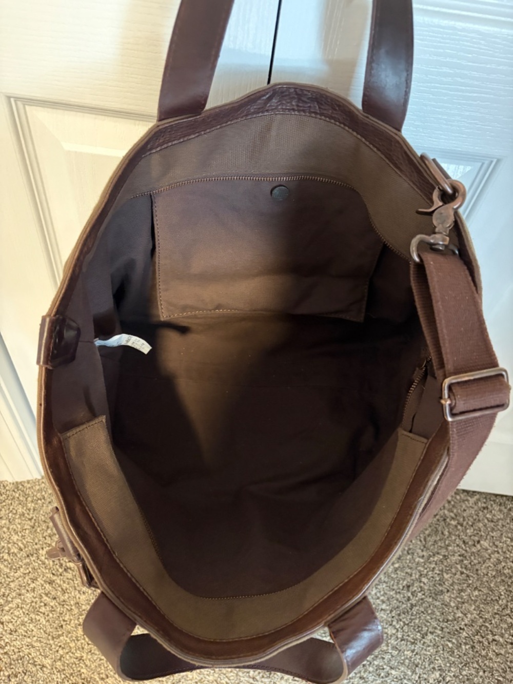 Pendleton Wyeth Trail Brown Canvas Leather Weekender Duffle Tote - Picture 7 of 11